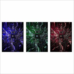 Kit 3 Quadro Gamer Placa Mãe Nerd Pc Lol Cs Mdf 28x20cm - 2