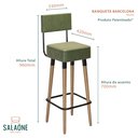 Ver imagem 3 de Kit 4 Banquetas Barcelona Verde Salaone