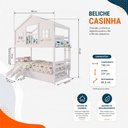 Ver imagem 6 de Treliche Infantil Casinha Dos Sonhos com Varanda Madeira Maciça Branco Housin Solteiro