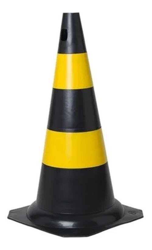 4x Cone Rígido Sinalização Plt 50cm de Trânsito Epi