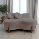 Ver imagem 1 de Namoradeira Sofá Feijão Lounge Orgânica Bouclé Capuccino