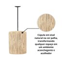 Ver imagem 3 de Luminária Leblon Pendente Aconchegante Corda Sisal Natural