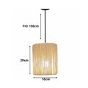 Ver imagem 4 de Luminária Leblon Pendente Aconchegante Corda Sisal Natural
