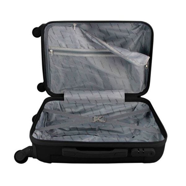 Mala de Bordo Viagem Rígida Jacki Design Rodinhas 360 - Preto - 3