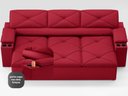Ver imagem 5 de Sofá com Porta Copos Retrátil e Reclinável Pop 2,05m Velosuede Vermelho - Netsofas