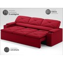 Ver imagem 3 de Sofá com Porta Copos Retrátil e Reclinável Pop 2,05m Velosuede Vermelho - Netsofas