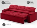Ver imagem 3 de Sofá com Porta Copos Retrátil e Reclinável Pop 2,05m Velosuede Vermelho - Netsofas
