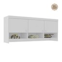 Ver imagem 3 de Módulo Aéreo 3 Portas com Cômoda Sapateira Infantil 1 Porta 4 Gavetas Eloisa Branco Phoenix Baby