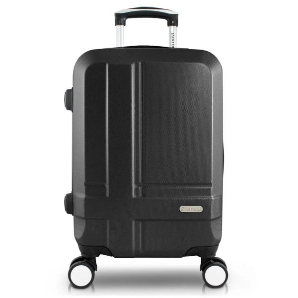 Mala de Viagem Pequena Bordo de Mão ABS Rígida Rodinhas 360 - Preto - 1