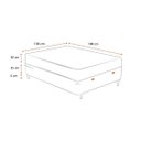 Ver imagem 3 de Cama Box Baú Casal 138 Tecido Sintético Preto com Colchão Ortobom Airtech Spring Pocket D26 Bege 70x