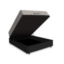 Ver imagem 1 de Cama Box Baú Casal 138 Tecido Sintético Preto com Colchão Ortobom Airtech Spring Pocket D26 Bege 70x