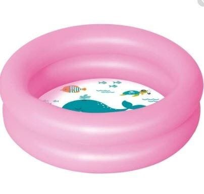 Piscina Inflável banheira Infantil vinil 28 Litros MOR - Rosa - 1