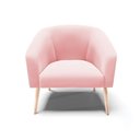 Ver imagem 6 de Kit 02 Poltronas Suede Rosa Bebê Pés Palito D'rossi