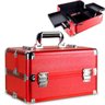 Maleta de Maquiagem Rodinhas Rubys Grande Profissional - Vermelho - 5