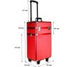 Maleta de Maquiagem Rodinhas Rubys Grande Profissional - Vermelho - 2