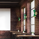 Ver imagem 2 de Arandela Moderna Parma Cone Duplo Verde e Dourado Lixado Spotline
