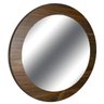Espelho Decorativo Redondo Modelo Silus com Moldura de Madeira 54cm para Banheiro Quarto Sala - 5