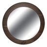 Espelho Decorativo Redondo Modelo Silus com Moldura de Madeira 54cm para Banheiro Quarto Sala - 1