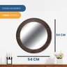 Espelho Decorativo Redondo Modelo Silus com Moldura de Madeira 54cm para Banheiro Quarto Sala - 8