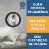 Espelho Decorativo Redondo Modelo Silus com Moldura de Madeira 54cm para Banheiro Quarto Sala - 12
