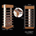 Ver imagem 3 de Sapateira Multiuso Estante Organizadora Closet - Freijó e Off White
