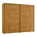 Ver imagem 3 de Guarda-Roupa Casal 2 Portas de Correr 100% MDF com Pés Dali Marrom/Cumaru