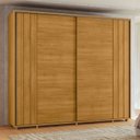 Ver imagem 1 de Guarda-Roupa Casal 2 Portas de Correr 100% MDF com Pés Dali Marrom/Cumaru