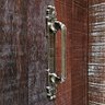 Puxador Duplo Mozart 280mm Bronze Antigo Porta Pivotante Correr Passagem Madeira Vidro Rústico - 4