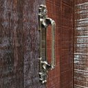Ver imagem 4 de Puxador Duplo Mozart 280mm Bronze Antigo Porta Pivotante Correr Passagem Madeira Vidro Rústico