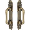 Puxador Duplo Mozart 280mm Bronze Antigo Porta Pivotante Correr Passagem Madeira Vidro Rústico - 1