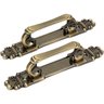 Puxador Duplo Mozart 280mm Bronze Antigo Porta Pivotante Correr Passagem Madeira Vidro Rústico - 2