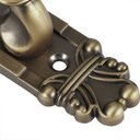 Ver imagem 3 de Puxador Duplo Mozart 280mm Bronze Antigo Porta Pivotante Correr Passagem Madeira Vidro Rústico