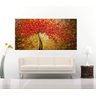 Quadro Pintura Tela Arvores e Flores Modernas Em Altos Relevos 2061: 70cm (A) x 140cm (L) - 3