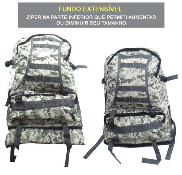 Mochila Camuflada Impermeavel Camping Trilha Cargueira Acampamento (bsl-21296-2) - 4