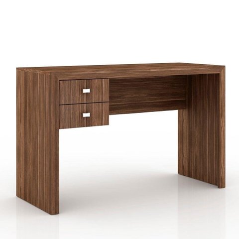 Mesa Para Escritório 02 Gavetas Me4123 Nogal - Tecno Mobili