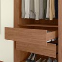 Ver imagem 7 de Guarda Roupa Casal 239cm 8 Portas 4 Gavetas com Espelho Vortex Jatobá/Areia S01 - Mpozenato