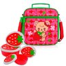 Kit Lancheira Necessaire Térmica Infantil Escolar + 4 Potinho Alimentos - Vermelho - 1