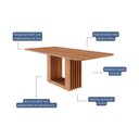 Ver imagem 2 de Mesa Multiuso Cozinha Ariela C/ Tampo Madeirado 210x100cm Cinamomo - Cimol