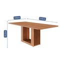 Ver imagem 3 de Mesa Multiuso Cozinha Ariela C/ Tampo Madeirado 210x100cm Cinamomo - Cimol
