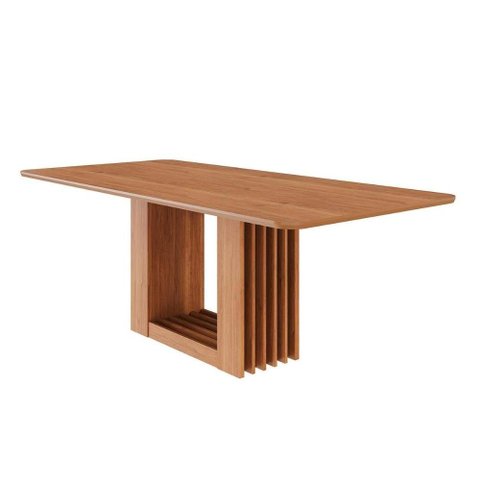 Mesa Multiuso Cozinha Ariela C/ Tampo Madeirado 210x100cm Cinamomo - Cimol