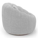 Ver imagem 4 de Poltrona Decorativa Estilo Concha Abóbora Shell Giratória Bouclê Cinza Claro - Desk Design