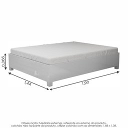 Cama Paula Casal Madeira Reflorestada Carioca Móveis - 3