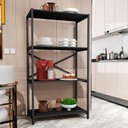 Ver imagem 2 de Estante Armário Steel 90cm Estilo Industrial com Pés em Aço Preto/preto Preto/preto