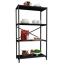 Ver imagem 1 de Estante Armário Steel 90cm Estilo Industrial com Pés em Aço Preto/preto Preto/preto
