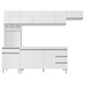 Cozinha Modulada Completa Andréia 04 Peças com Balcão Gabinete 160cm Branco - Abmaza - 1