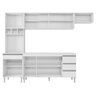 Cozinha Modulada Completa Andréia 04 Peças com Balcão Gabinete 160cm Branco - Abmaza - 3