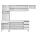 Ver imagem 3 de Cozinha Modulada Completa Andréia 04 Peças com Balcão Gabinete 160cm Branco - Abmaza