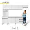 Cozinha Modulada Completa Andréia 04 Peças com Balcão Gabinete 160cm Branco - Abmaza - 5