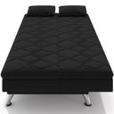 Ver imagem 2 de Sofá Cama para Sala de Estar Quarto 193cm Lia M03 Veludo Preto - Lyam Decor