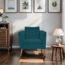 Ver imagem 4 de Poltrona Phoenix Veludo D26 Ergonômica - Meu Estofado:azul Lux